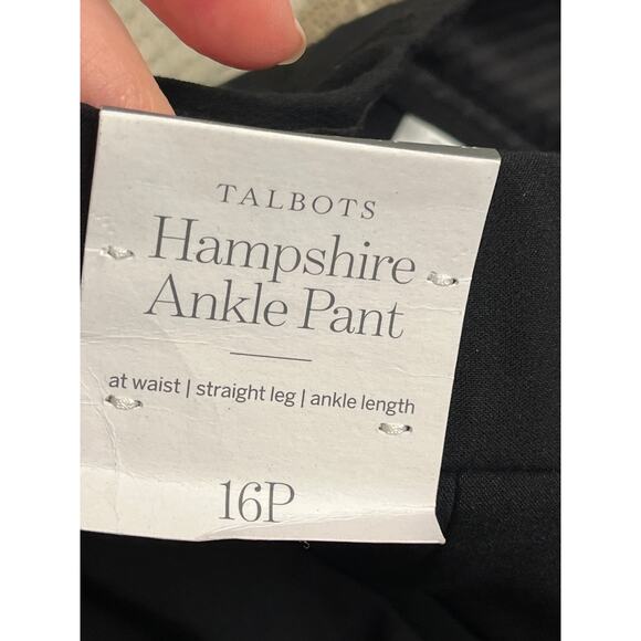 Talbots Hampshire Straight Ankle Black Pants, size 16P, NWT - Picture 7 of 14
